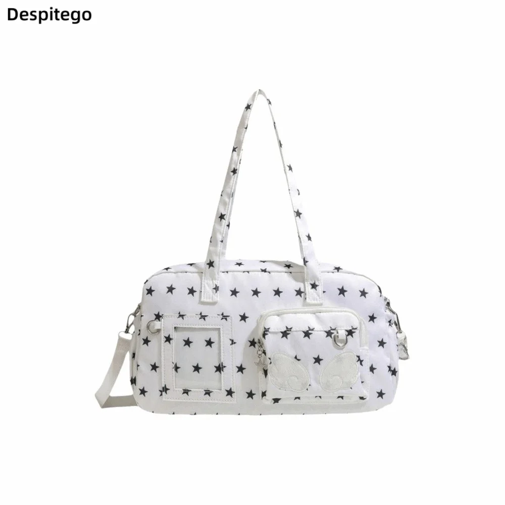 Sweet Star Print Ita Bag DIY Badge Display Wing Design Lolita Handbag Heart-shaped Display Layer Large Capacity
Sweet Star Print Ita Bag DIY Badge Display Wing Design Lolita Handbag Heart-shaped Display Layer Large Capacity