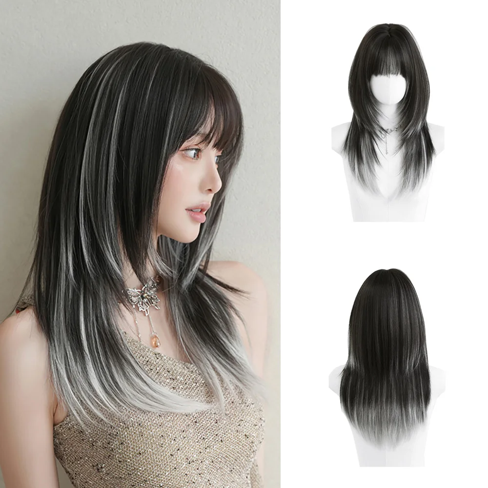 60 см высокоуровневая синтетическая прямая повязка для волос с челкой, подходит для женских повседневных вечеринок, натуральные термостойкие парики
60 см высокоуровневая синтетическая прямая повязка для волос с челкой, подходит для женских повседневных вечеринок, натуральные термостойкие парики