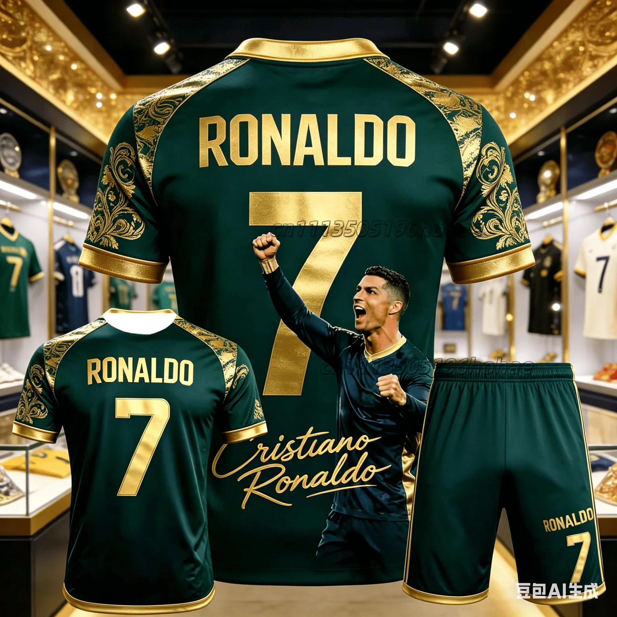 2026 Summer AI CR7 Ronaldo No.7 Printed Commemorative Fan Set Quick Dry Soccer Training T-Shirt & Shorts Unisex
2026 Summer AI CR7 Ronaldo No.7 Printed Commemorative Fan Set Quick Dry Soccer Training T-Shirt & Shorts Unisex