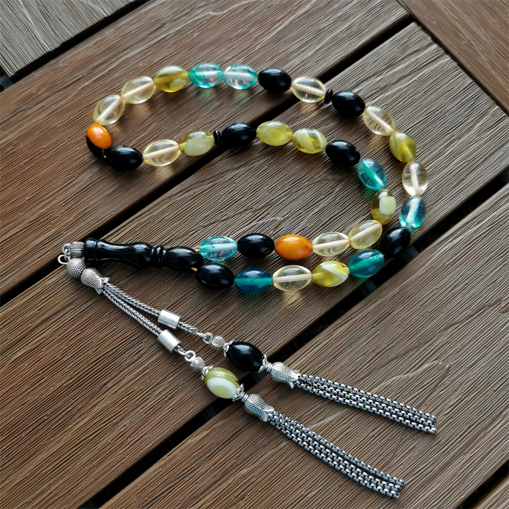 Arabic Misbaha Colorful Resin Tasbih muslim 9*13mm 33 beads islamic gifts rosary turkey jewelry handmade prayer beads sibha
Arabic Misbaha Colorful Resin Tasbih muslim 9*13mm 33 beads islamic gifts rosary turkey jewelry handmade prayer beads sibha