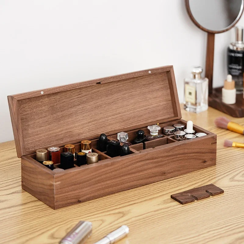 Black Walnut Wood Incense Essential Oil Box Multi-functional Rectangular Storage Box for Delicate Bedroom Table Makeup Box
Black Walnut Wood Incense Essential Oil Box Multi-functional Rectangular Storage Box for Delicate Bedroom Table Makeup Box