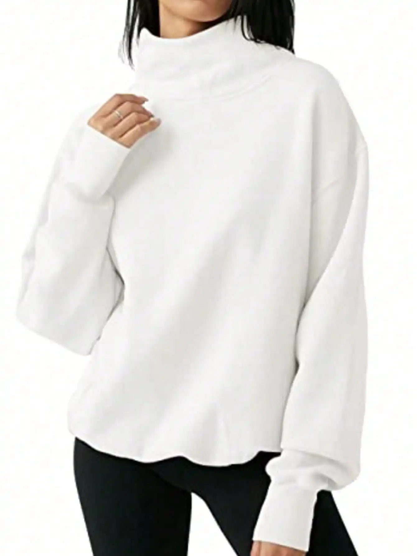 Fisoew большой свитер с высоким воротником в рубчик, вязаный пуловер с длинными рукавами, топ, повседневная свободная рубашка, зимняя одежда, женская толстовка
Fisoew большой свитер с высоким воротником в рубчик, вязаный пуловер с длинными рукавами, топ, повседневная свободная рубашка, зимняя одежда, женская толстовка