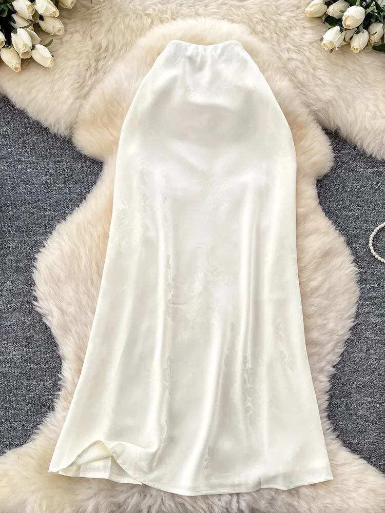 New 2026 Women's Fashion Satin Printed A-line Skirt Female Spring Summer High-waisted Elegant Slimming Skirt
New 2026 Women's Fashion Satin Printed A-line Skirt Female Spring Summer High-waisted Elegant Slimming Skirt