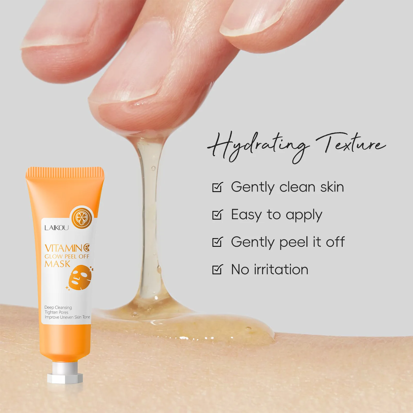 LAIKOU Tear Off Mask Face Skin Care Vitamin C Hydrating Facial Collagen Peel Off Face Mask Blackheads Deep Cleaning Oil-Control
LAIKOU Tear Off Mask Face Skin Care Vitamin C Hydrating Facial Collagen Peel Off Face Mask Blackheads Deep Cleaning Oil-Control