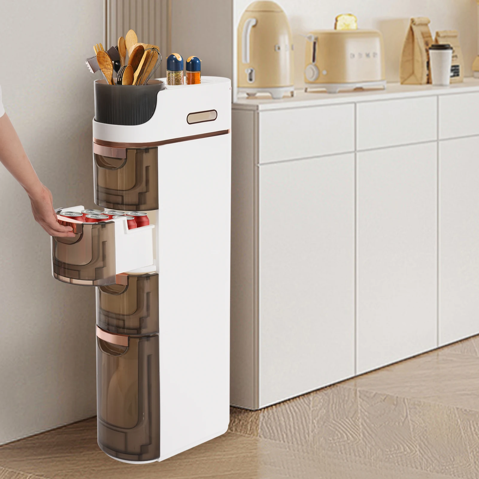 Slim Rolling Storage Cart 4 Drawers 6.7x15.7 Inch Narrow Organizer with 1 Tall 3 Small Drawers for Bathroom Laundry Kitchen Cosmetic
Slim Rolling Storage Cart 4 Drawers 6.7x15.7 Inch Narrow Organizer with 1 Tall 3 Small Drawers for Bathroom Laundry Kitchen Cosmetic