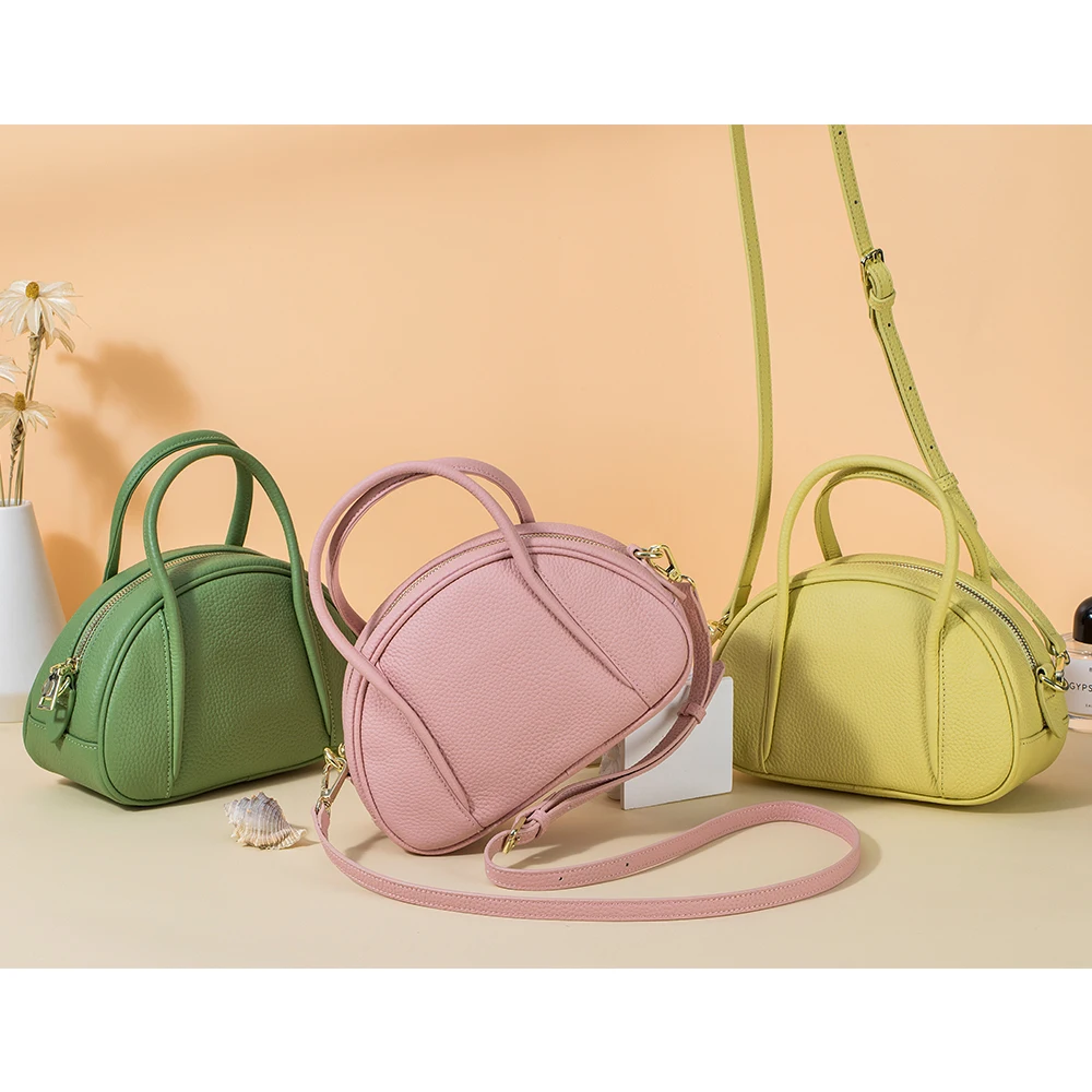 Genuine Leather Women's Bag New Niche Shell Shoulder Bag Fashionable Steamed Bread Bag Portable Small Bag Simple Crossbody Bag
Genuine Leather Women's Bag New Niche Shell Shoulder Bag Fashionable Steamed Bread Bag Portable Small Bag Simple Crossbody Bag