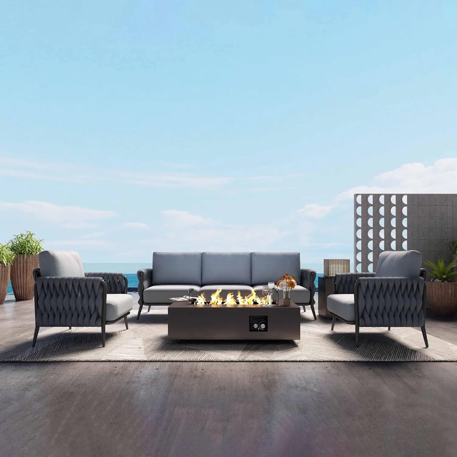 Комплект садовой мебели из 6 предметов: диван и стол для костра 42 дюйма, пропановый очаг для двора, террасы, газона, балкона, веранды, на заказ
Комплект садовой мебели из 6 предметов: диван и стол для костра 42 дюйма, пропановый очаг для двора, террасы, газона, балкона, веранды, на заказ