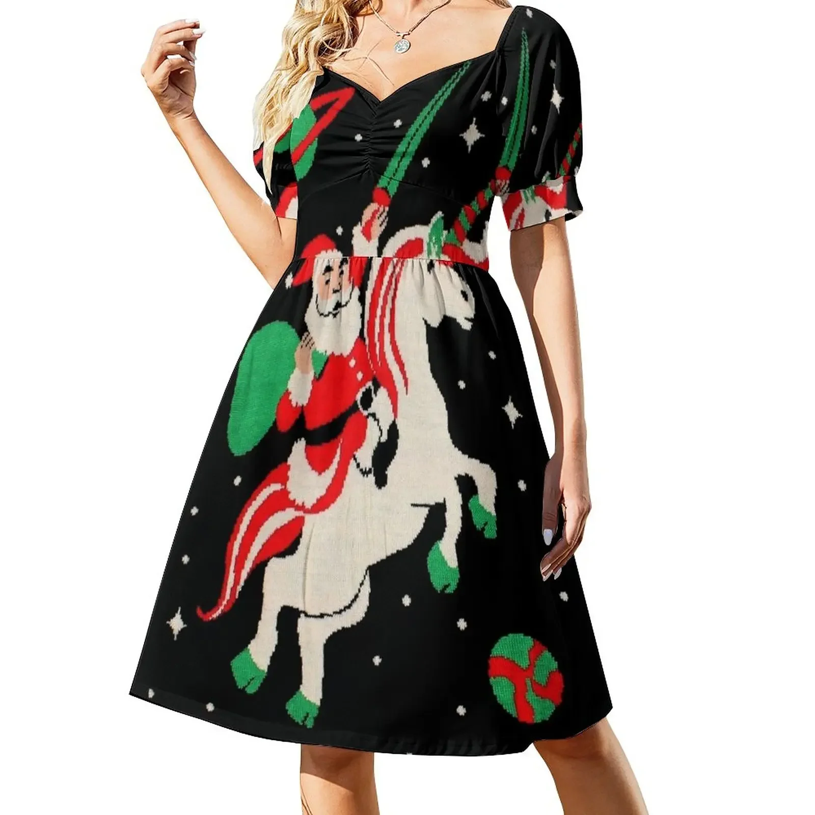 Santa and Unicorn Short-Sleeved Dress luxury woman evening dress Summer skirt summer dress
Santa and Unicorn Short-Sleeved Dress luxury woman evening dress Summer skirt summer dress