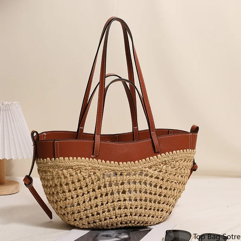 Women's Straw Woven Shoulder Tote Bag Large Capacity Hollow Out Casual Beach Vacation Summer Top Handle
Women's Straw Woven Shoulder Tote Bag Large Capacity Hollow Out Casual Beach Vacation Summer Top Handle