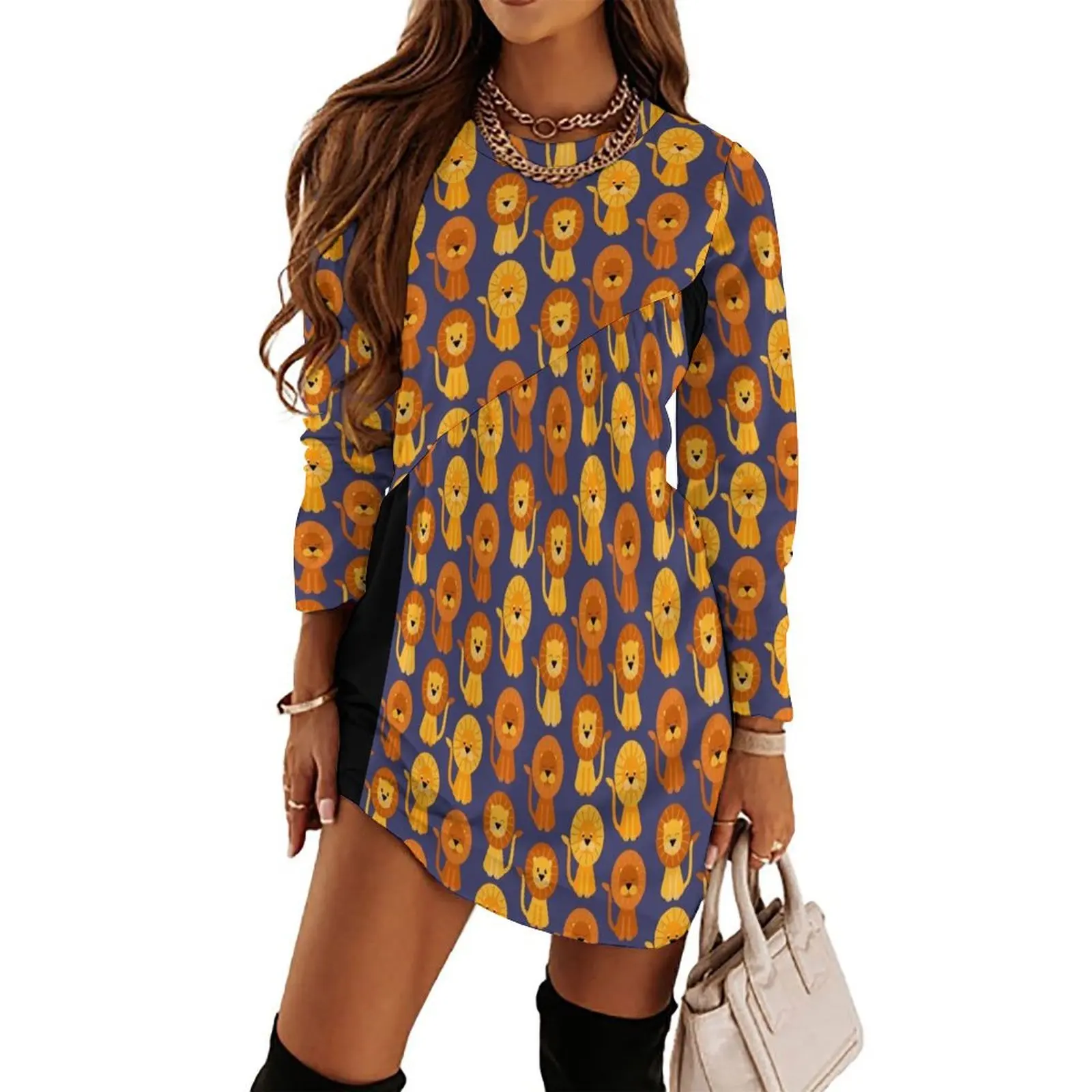 Lions - blue background Long Sleeved Dress women"s fashion dresses luxury woman party dress Summer women"s clothing
Lions - blue background Long Sleeved Dress women"s fashion dresses luxury woman party dress Summer women"s clothing