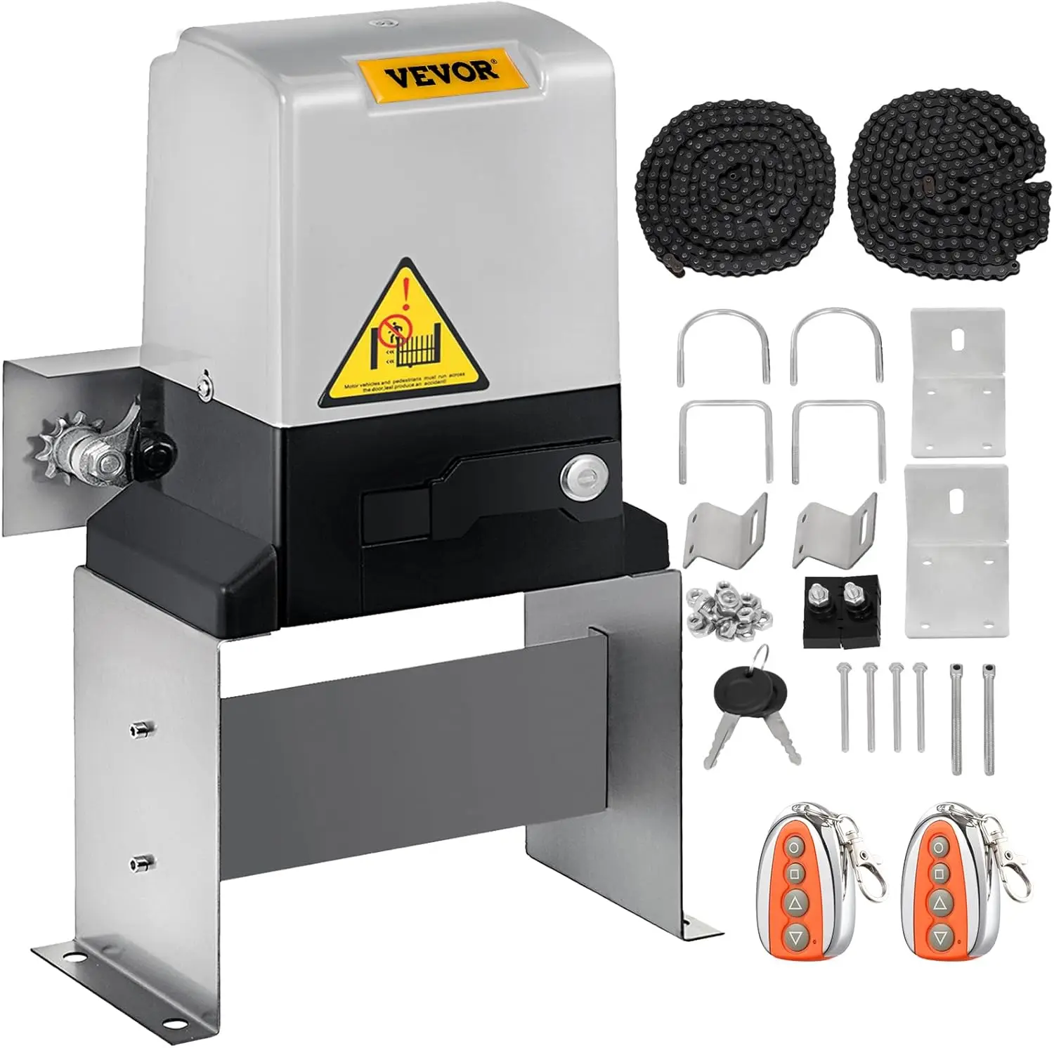 Vevor Automatic Sliding Gate Opener 1400LBS with 2 Remote Controls, Gate Operator Hardware Kit for Security, Move Speed 43ft Per
Vevor Automatic Sliding Gate Opener 1400LBS with 2 Remote Controls, Gate Operator Hardware Kit for Security, Move Speed 43ft Per