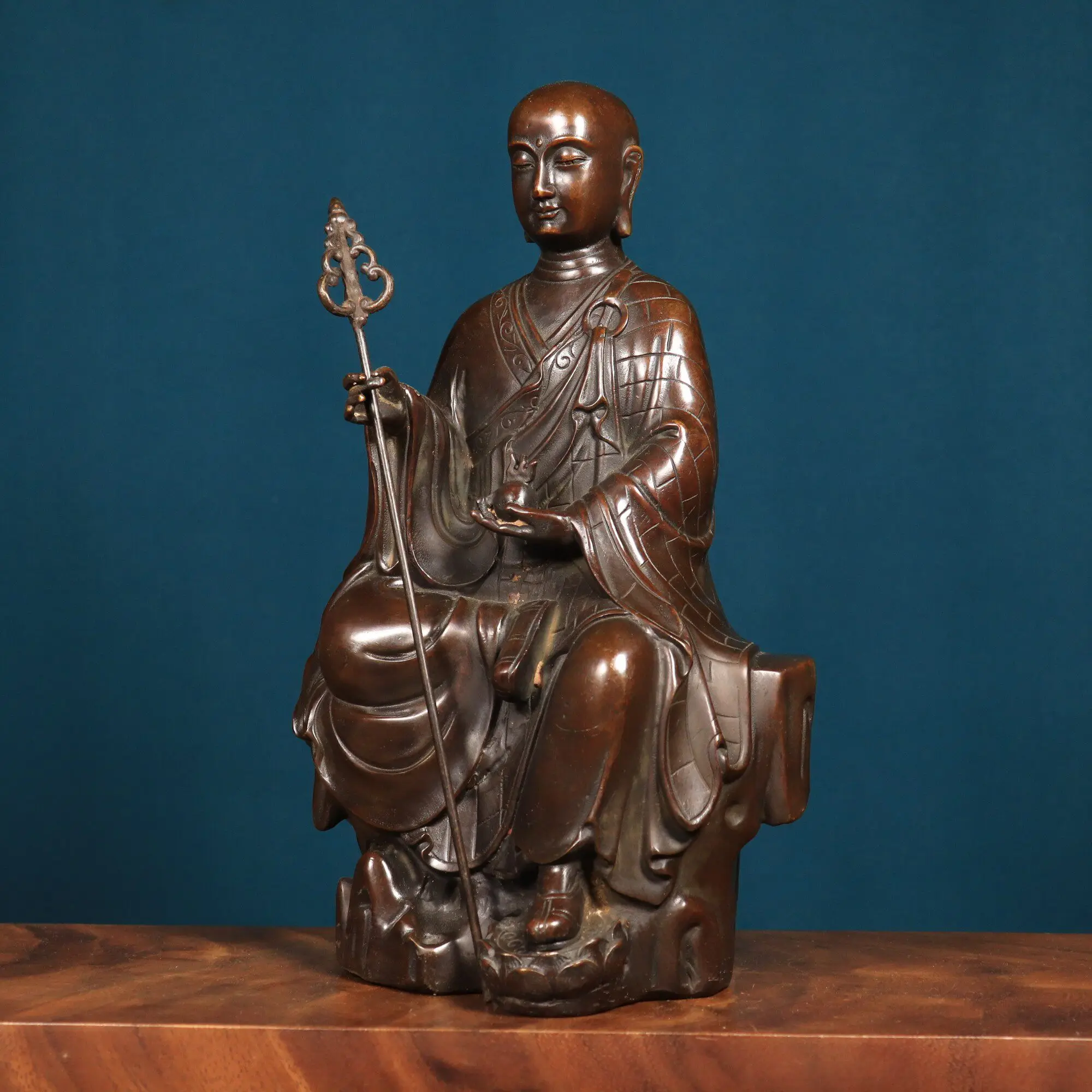 Large Vintage Brass Ksitigarbha Buddha Statue Pure Copper Buddhism Figurine Home Shrine Store Feng Shui Lucky Decor
Large Vintage Brass Ksitigarbha Buddha Statue Pure Copper Buddhism Figurine Home Shrine Store Feng Shui Lucky Decor