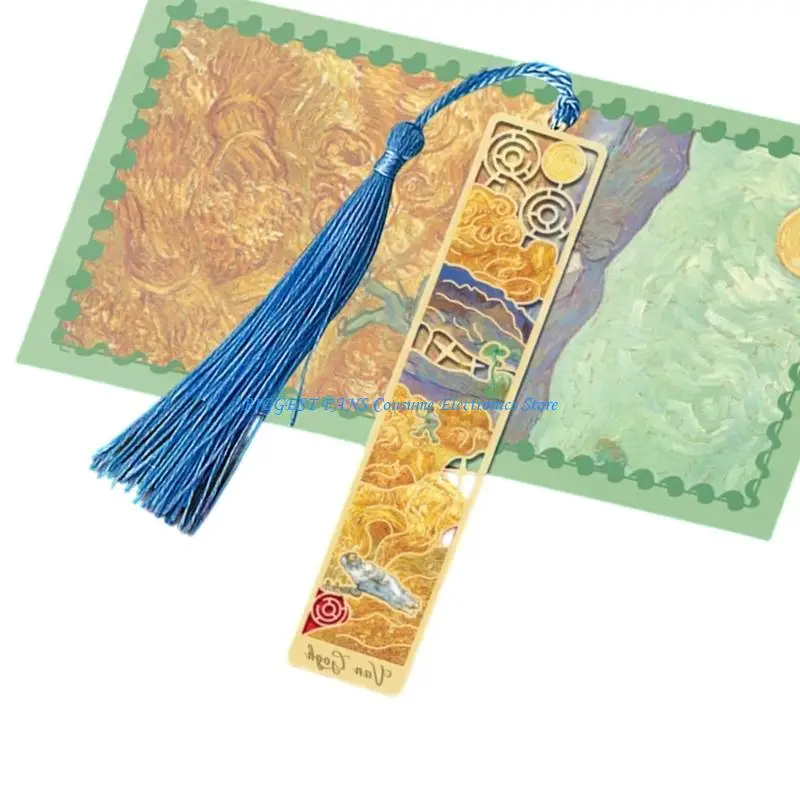 Hollowed Flower Engraved Bookmarks with Tassels Oil Painting Metal Bookmarks
Hollowed Flower Engraved Bookmarks with Tassels Oil Painting Metal Bookmarks