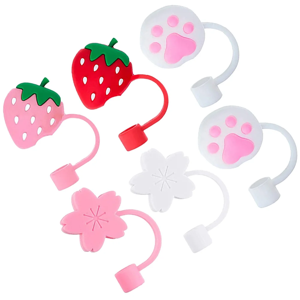 6 Pcs Straws Cap Cover Silicone Caps Dust-proof Cartoon Kawaii Cute Toppers Reusable Bulk
6 Pcs Straws Cap Cover Silicone Caps Dust-proof Cartoon Kawaii Cute Toppers Reusable Bulk
