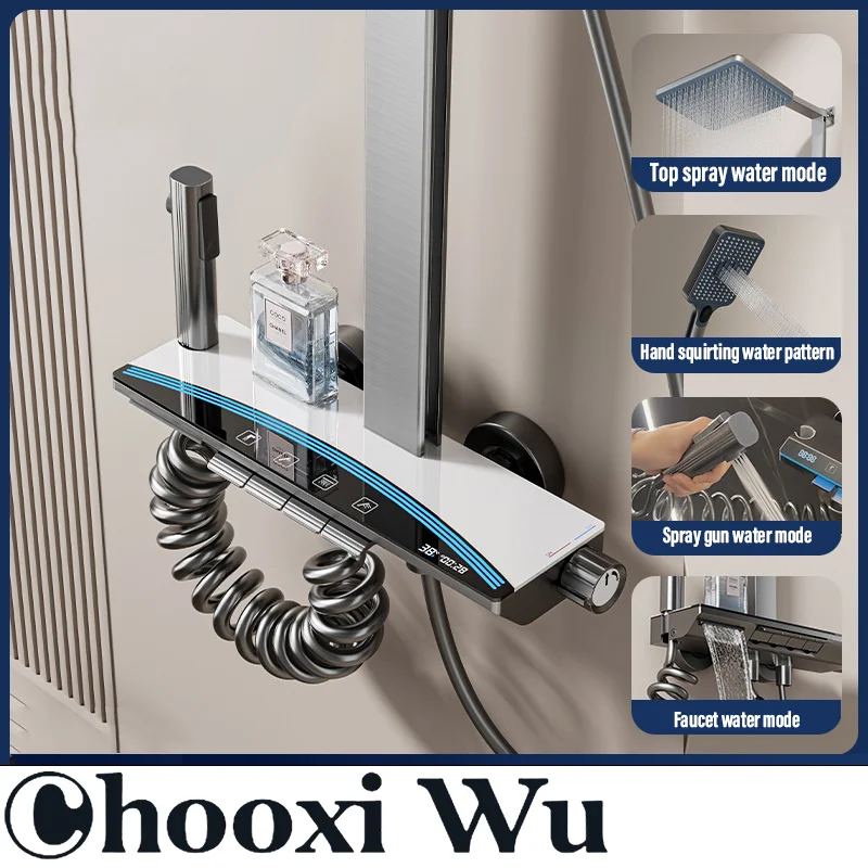 CHOOXIWU-Bathroom home shower set, powerful booster nozzle, four-function water mode
CHOOXIWU-Bathroom home shower set, powerful booster nozzle, four-function water mode