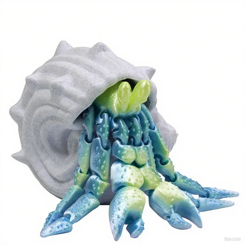 3D Printed Hermit Crab Fidget Toy with Removable Shell - Cute Animal Stress Relief Toy
3D Printed Hermit Crab Fidget Toy with Removable Shell - Cute Animal Stress Relief Toy