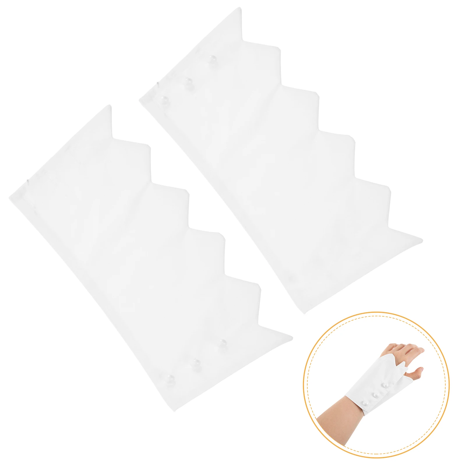 1 Pair White Fake Wrist Decorative Cuff Shirt Detachable False Costume Elegant Blouse Accessories Formal Casual Lightweight
1 Pair White Fake Wrist Decorative Cuff Shirt Detachable False Costume Elegant Blouse Accessories Formal Casual Lightweight