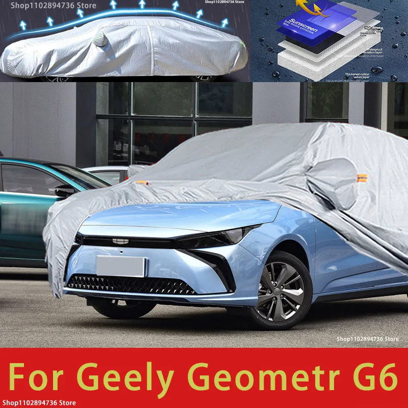 For Geely Geometr G6 Car protective cover, sun protection, cooling protection, car clothing, car paint protection auto
For Geely Geometr G6 Car protective cover, sun protection, cooling protection, car clothing, car paint protection auto