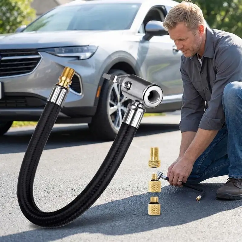 【CR】Air Inflator Pump Extension Tube Flexible Durable Hose For Car Bike Motorcycle Tire With Leakproof Valve Adapter
【CR】Air Inflator Pump Extension Tube Flexible Durable Hose For Car Bike Motorcycle Tire With Leakproof Valve Adapter