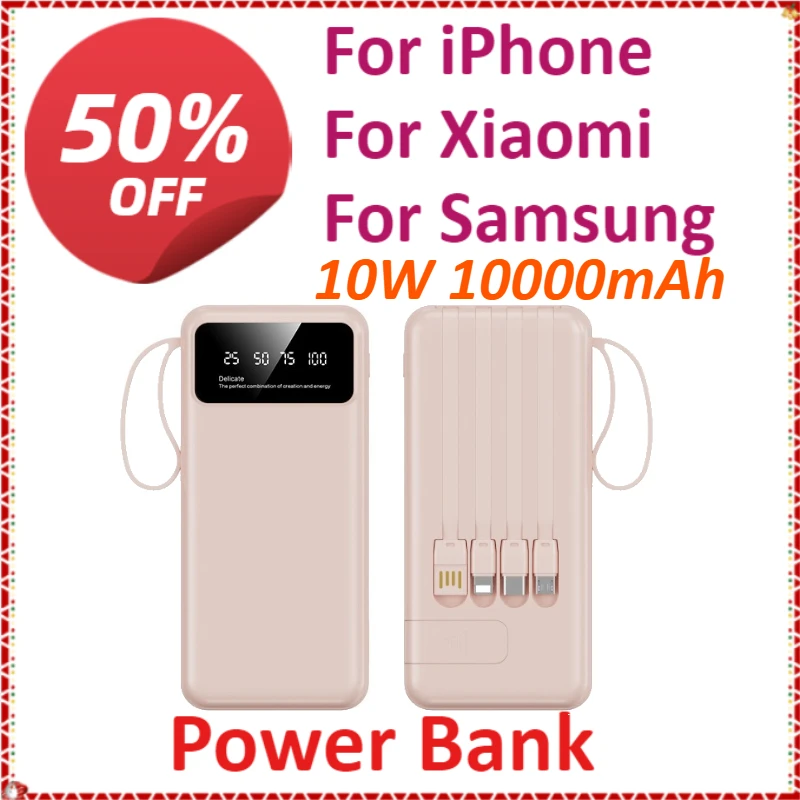 10W 10000mAh Portable Power Bank Fast Charging For iPhone For Xiaomi For Samsung With USB Type C / Lightning / Micro USB
10W 10000mAh Portable Power Bank Fast Charging For iPhone For Xiaomi For Samsung With USB Type C / Lightning / Micro USB