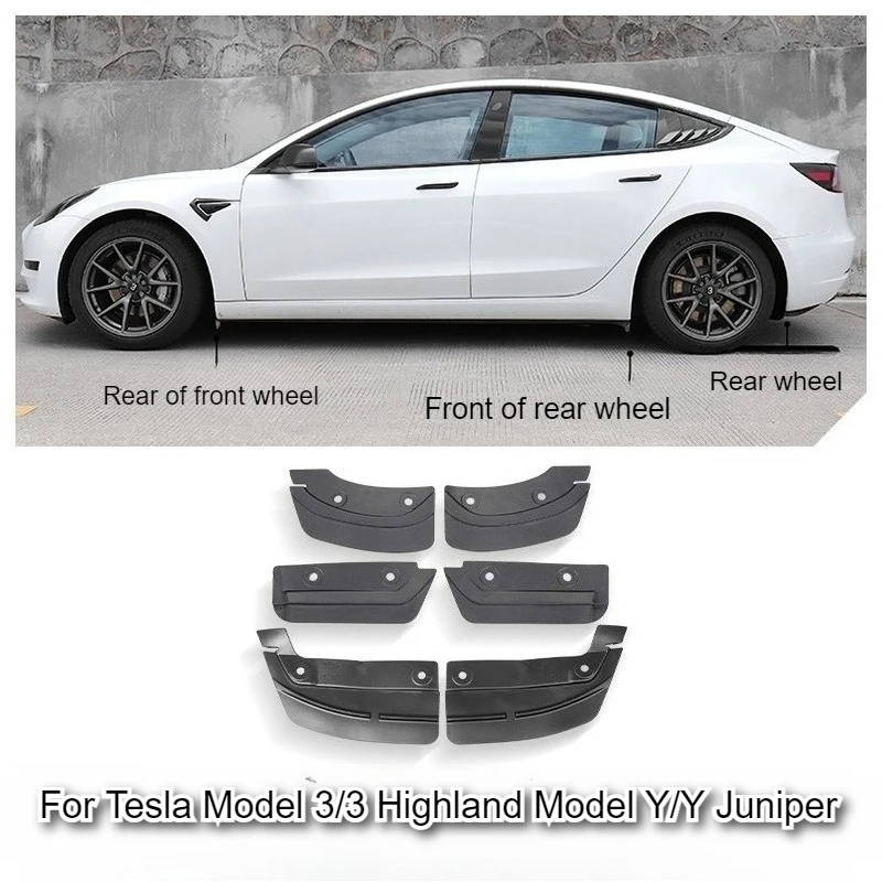 Для Tesla Model 3/3 Highland Model Y/Y Juniper Fender Скрытый брызговик Переднее и заднее колесо Песочный щиток Модификация Аксессуары 
Для Tesla Model 3/3 Highland Model Y/Y Juniper Fender Скрытый брызговик Переднее и заднее колесо Песочный щиток Модификация Аксессуары