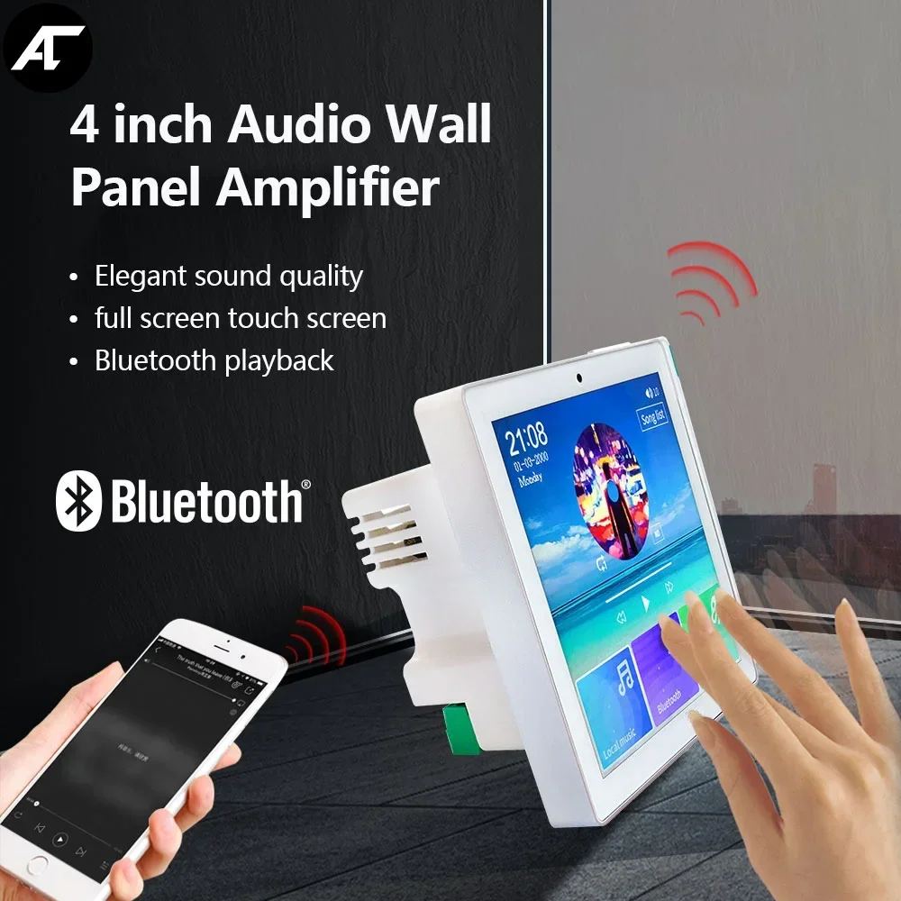 Smart Home Theater 4 inch Wall Amplifier Bluetooth Touch Screen Music Panel 2 channel Stereo Audio Amplificador with Radio
Smart Home Theater 4 inch Wall Amplifier Bluetooth Touch Screen Music Panel 2 channel Stereo Audio Amplificador with Radio
