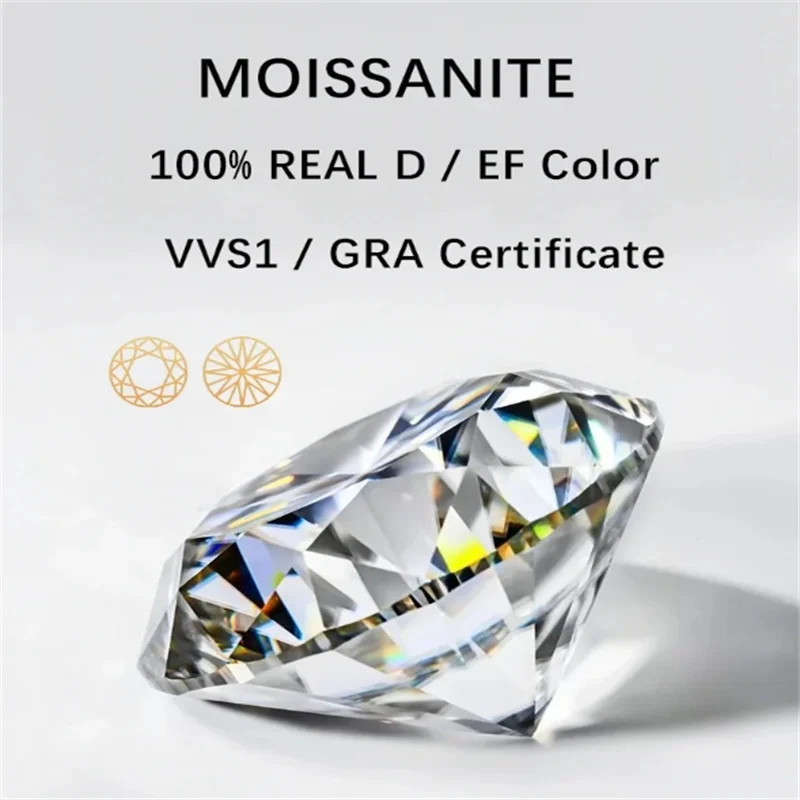 Wholesale Diamond Moissanite Stone 0.5CT-2CT D Color VVS1 Round Brilliant Cut Charms For Fine Jewelry Material Stone Certified
Wholesale Diamond Moissanite Stone 0.5CT-2CT D Color VVS1 Round Brilliant Cut Charms For Fine Jewelry Material Stone Certified