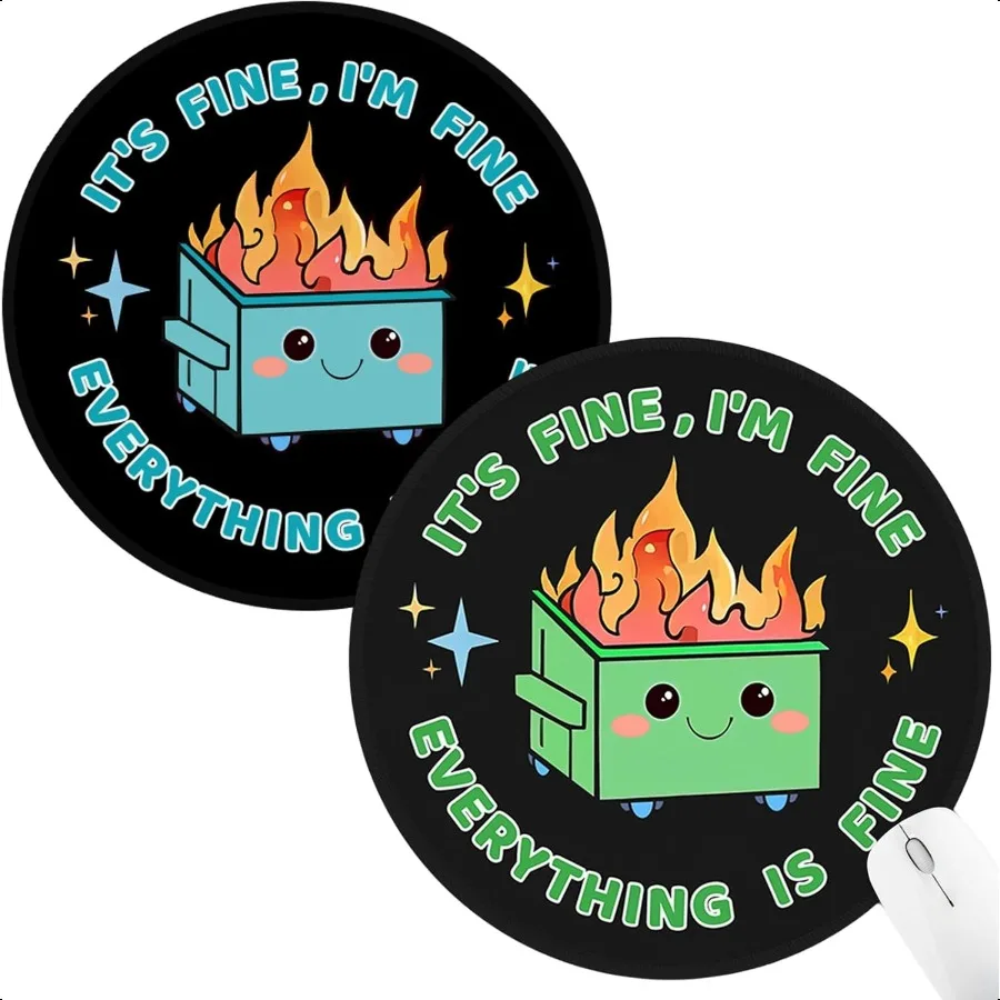 2 Pack Dumpster on Fire Mouse Pad Funny Cute Mousepad for Desk Accories Small Round Mouse Pad for Wirel Mouse Gaming Computer L
2 Pack Dumpster on Fire Mouse Pad Funny Cute Mousepad for Desk Accories Small Round Mouse Pad for Wirel Mouse Gaming Computer L