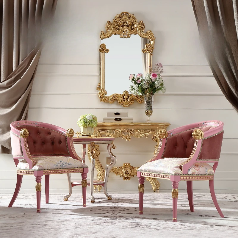 Court French sofa chair European villa living room solid wood carving flower leisure chair fabric single chair EF9
Court French sofa chair European villa living room solid wood carving flower leisure chair fabric single chair EF9