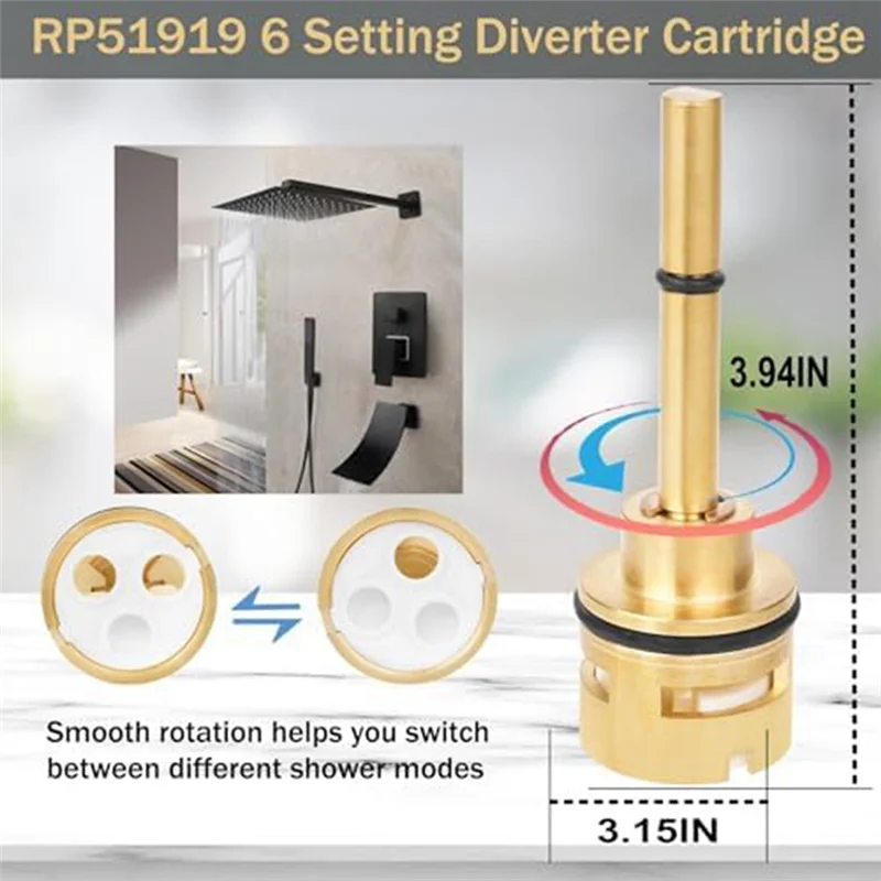 A94E-RP51919 Diverter Filter Replacement For RP51919 Shower, For Use With R22000 R11000, Diverter Valve Parts Accessories
A94E-RP51919 Diverter Filter Replacement For RP51919 Shower, For Use With R22000 R11000, Diverter Valve Parts Accessories