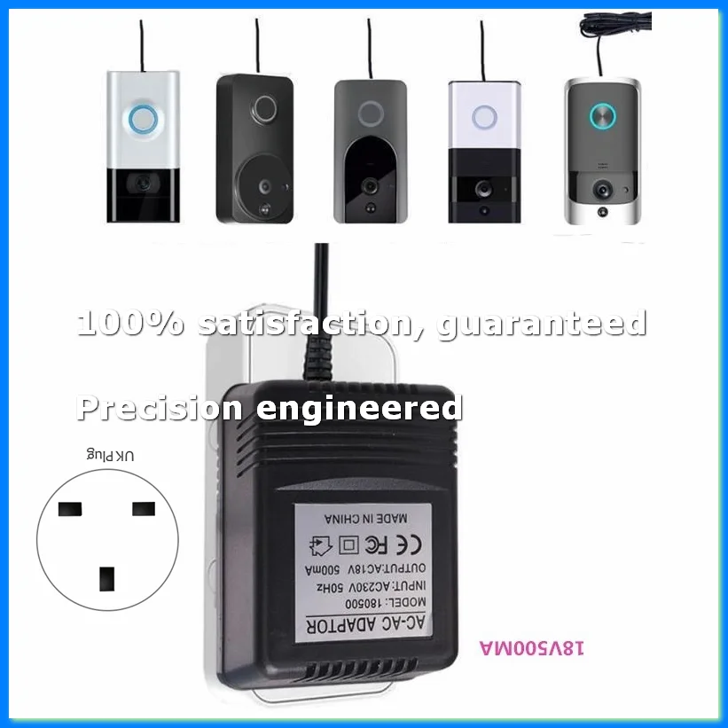 18V AC Power Adapter Transformer Charger for Wifi Smart Video Doorbell Camera Video Intercom Door Bell UK Plug-A73M
18V AC Power Adapter Transformer Charger for Wifi Smart Video Doorbell Camera Video Intercom Door Bell UK Plug-A73M