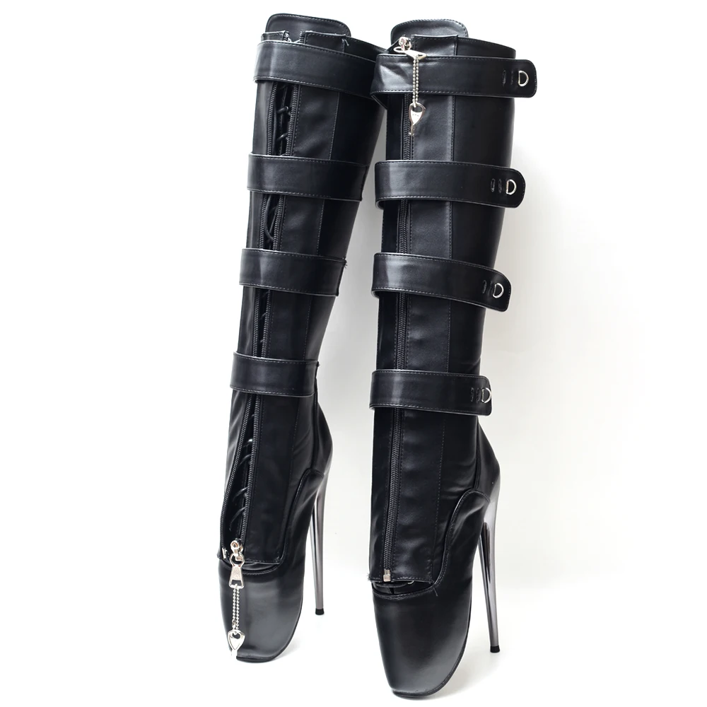 7 Inch Stiletto Heel Fetish Ballet Padlock Knee High boots Unisex Size 36-46
7 Inch Stiletto Heel Fetish Ballet Padlock Knee High boots Unisex Size 36-46