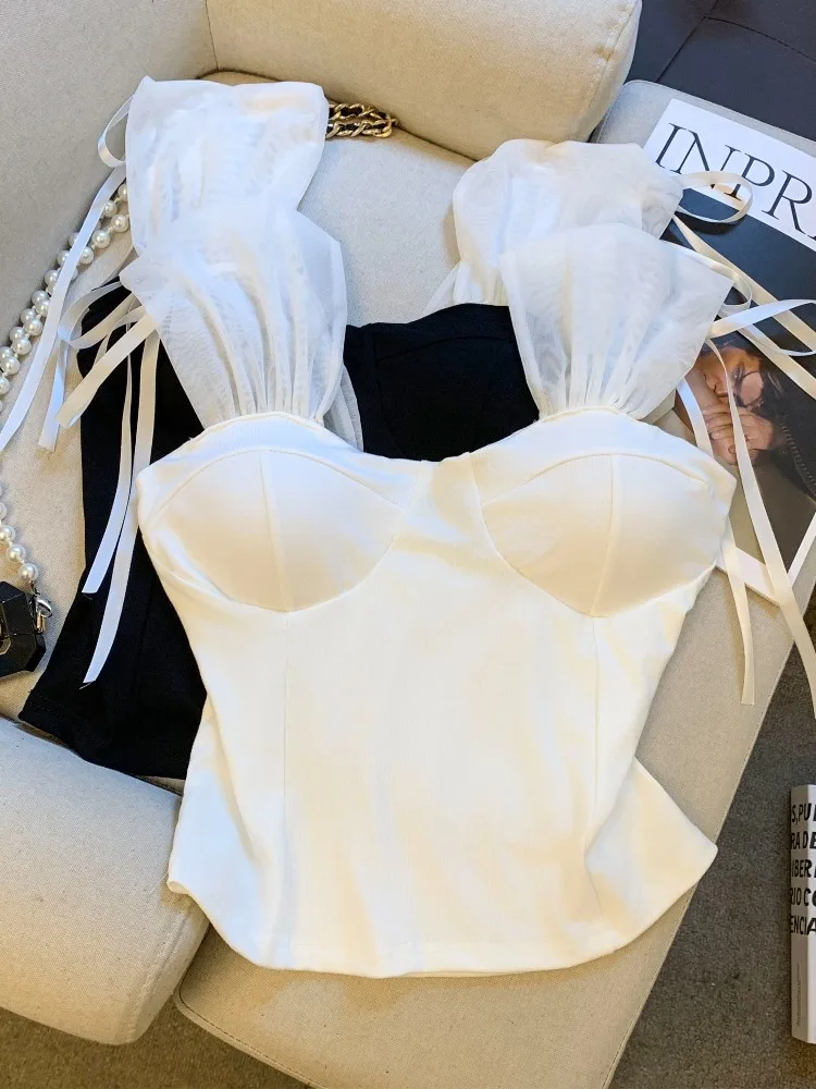 Pure Desire V-Neck Splice Lace-Up Design Fishbone Tube Top Slimming Versatile Short Vest Skin-Friendly Breathable Spring City...
Pure Desire V-Neck Splice Lace-Up Design Fishbone Tube Top Slimming Versatile Short Vest Skin-Friendly Breathable Spring City...