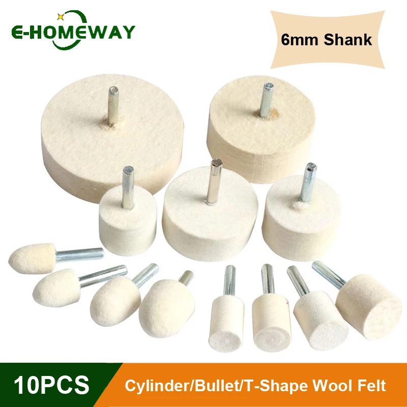 Felt Buffing Wheel - 6mm Shank Cylinder Conical Grinding Head For Finishing Polishing Wool Steel Jade Woodwork Tool Accessories
Felt Buffing Wheel - 6mm Shank Cylinder Conical Grinding Head For Finishing Polishing Wool Steel Jade Woodwork Tool Accessories
