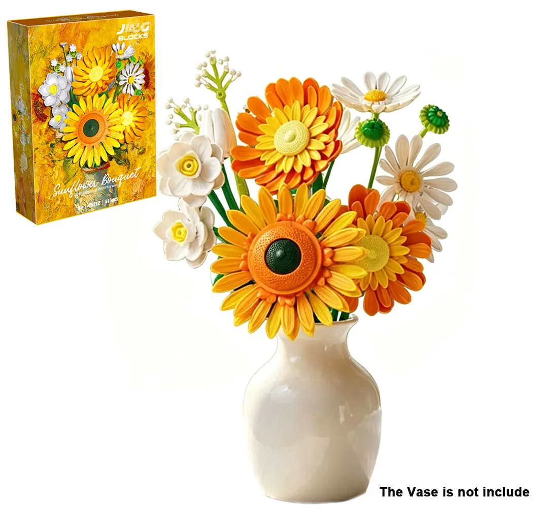 415PCS Sunflower Building Blocks Bouquet Van Gogh-Inspired Everlasting Artificial Flowers DIY Home Decor Gift for Adults Girl
415PCS Sunflower Building Blocks Bouquet Van Gogh-Inspired Everlasting Artificial Flowers DIY Home Decor Gift for Adults Girl