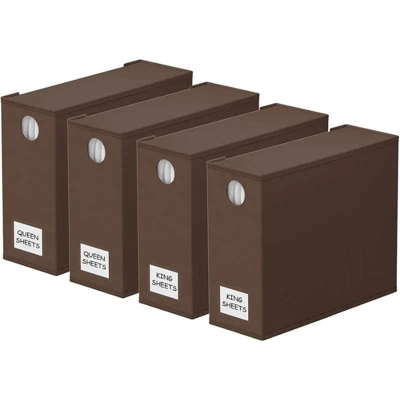 4 Pack Bed Sheet Organizers and Storage, Foldable Sheet Organizer for Linen Closet, Sheets Set Folder Keeper with Window XL (Que
4 Pack Bed Sheet Organizers and Storage, Foldable Sheet Organizer for Linen Closet, Sheets Set Folder Keeper with Window XL (Que