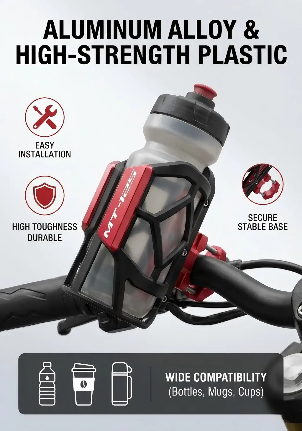 For YAMAHA MT-125 MT125 MT 125 mt125 2015 2016 2017 2018 2019 2020 Universal High Quality Motorcycle Beverage Water Cup Holder
For YAMAHA MT-125 MT125 MT 125 mt125 2015 2016 2017 2018 2019 2020 Universal High Quality Motorcycle Beverage Water Cup Holder