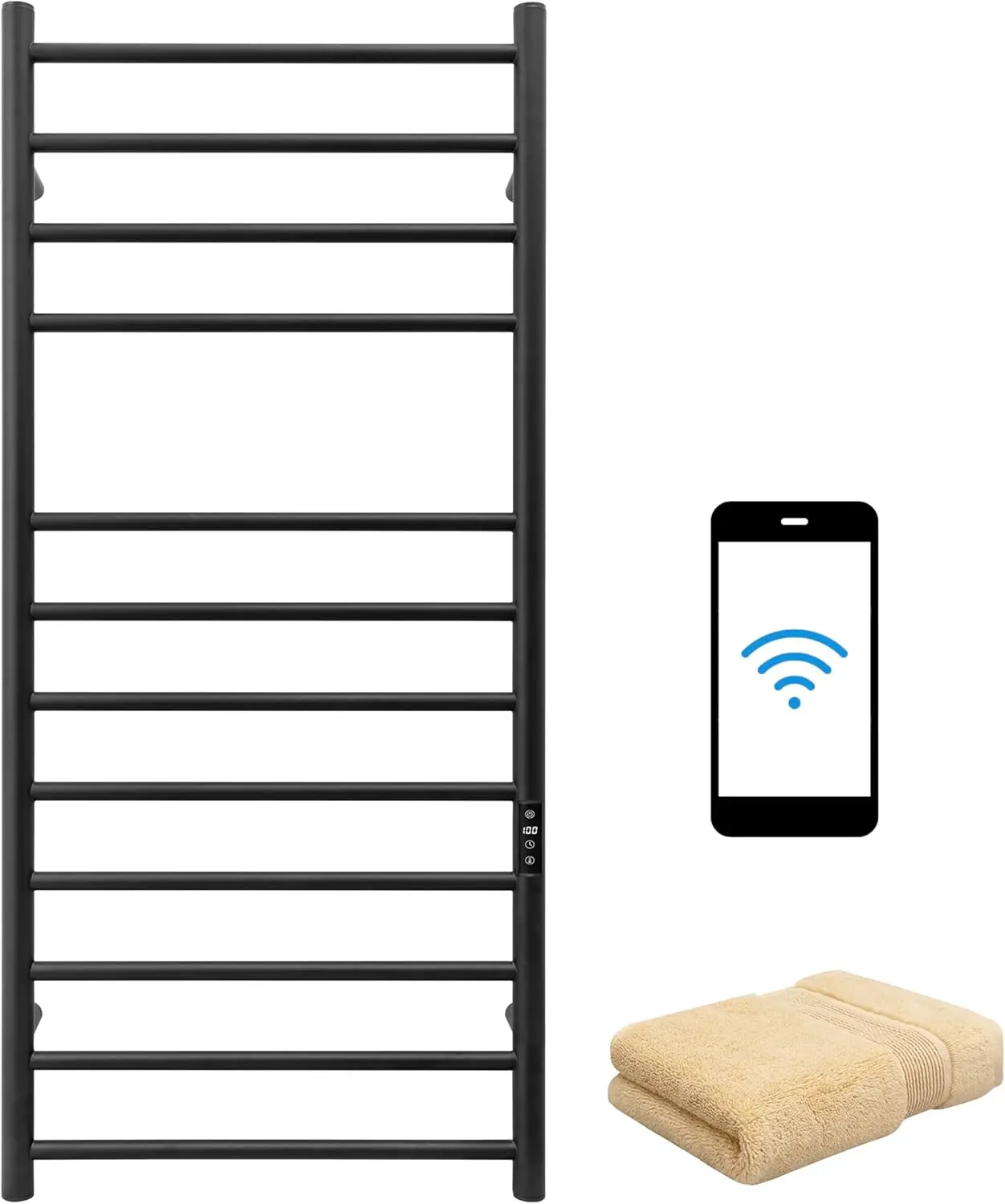 Умная настенная грелка для полотенец с Wi-Fi, со встроенным таймером и регулировкой температуры,
Умная настенная грелка для полотенец с Wi-Fi, со встроенным таймером и регулировкой температуры,