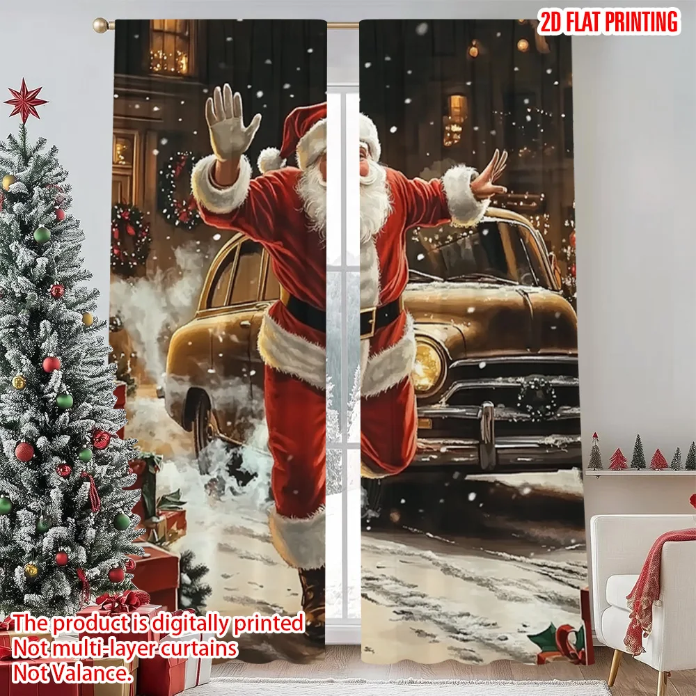 2pcs 2D flat printing Merry Christmas Popular Curtains Santa Claus Car Versatile 100% Polyester Without Electricity Versatile
2pcs 2D flat printing Merry Christmas Popular Curtains Santa Claus Car Versatile 100% Polyester Without Electricity Versatile