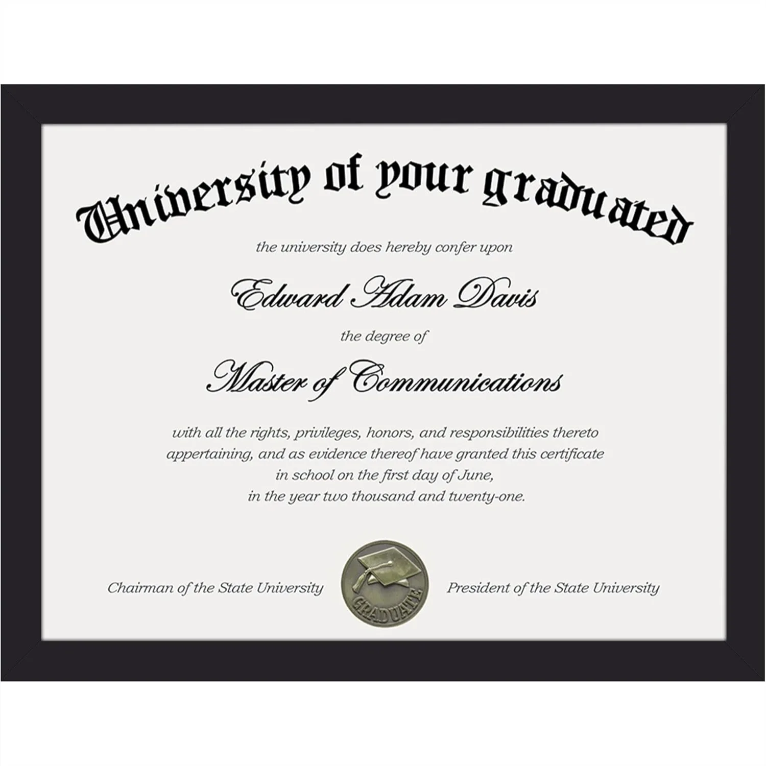 Certificate Frame With Clear Plexiglass 8.5x11 Picture Diploma Document Degree Frame For Wall And Tabletop Display Black 1 Pack
Certificate Frame With Clear Plexiglass 8.5x11 Picture Diploma Document Degree Frame For Wall And Tabletop Display Black 1 Pack