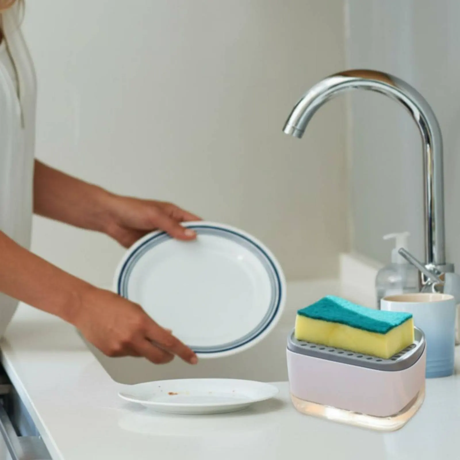 Dish Soap Dispenser Easy to Use Press Soap Dispenser for Kitchen Sink
Dish Soap Dispenser Easy to Use Press Soap Dispenser for Kitchen Sink