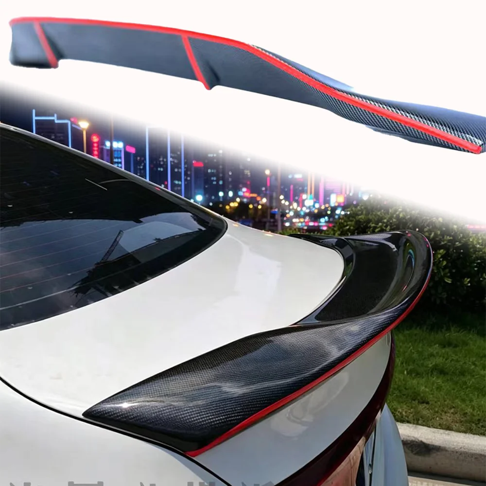 Suitable for 2019-2023 Kia K3 unpainted carbon fiber ducktail spoiler trunk rear pressure strip racing modification accessories
Suitable for 2019-2023 Kia K3 unpainted carbon fiber ducktail spoiler trunk rear pressure strip racing modification accessories