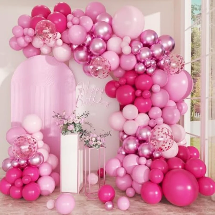 Balloon Arch Kit, 168 Pcs Hot Balloon Garland, 18 12 10 Inch Confetti Latex Metallic Balloons for Birthday Princess Wedding Bab
Balloon Arch Kit, 168 Pcs Hot Balloon Garland, 18 12 10 Inch Confetti Latex Metallic Balloons for Birthday Princess Wedding Bab