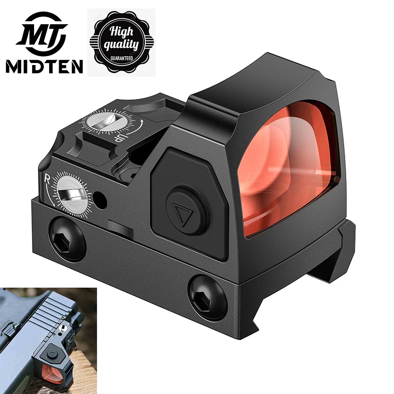 MIDTEN Red Dot Sight Motion Awake Optic Pistols 2MOA Dot RMR Adapter Plate for MOS 21mm Picatinny Base
MIDTEN Red Dot Sight Motion Awake Optic Pistols 2MOA Dot RMR Adapter Plate for MOS 21mm Picatinny Base
