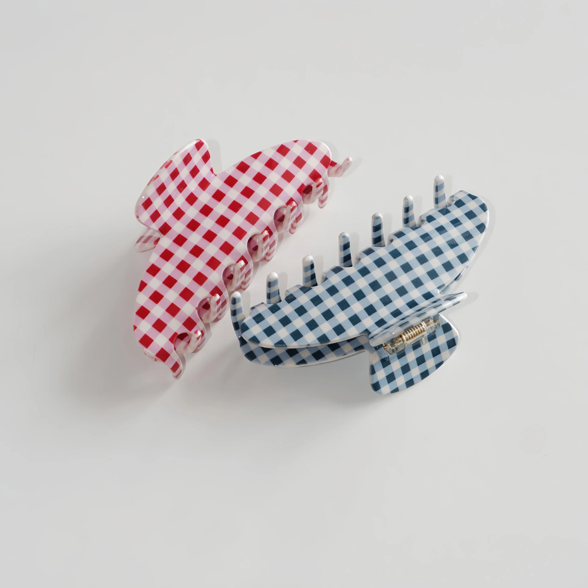 Women Vacation Red Blue Color Plaid Hair Claw Clips Elegant Ponytail Holder Fashion Hair Grips Hair Accessories Gift 2025 New 
Women Vacation Red Blue Color Plaid Hair Claw Clips Elegant Ponytail Holder Fashion Hair Grips Hair Accessories Gift 2025 New