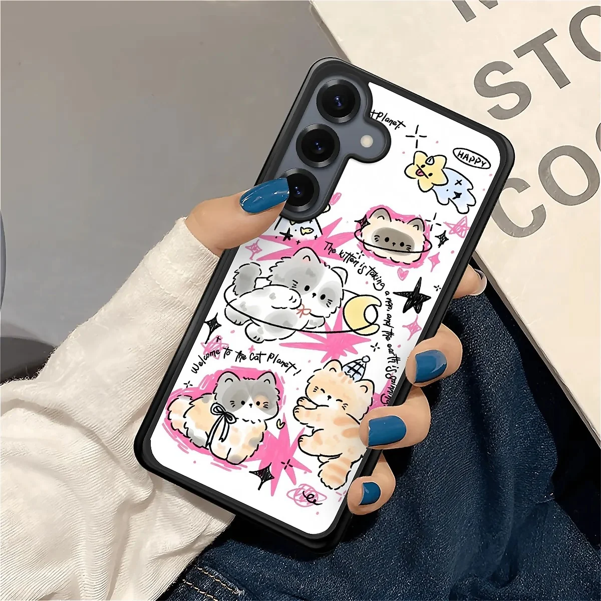 New phone case with cute cartoon cat pattern for Samsung Galaxy S20FE S21Plus S22 S23+ S24 S25Ultra. Fall protection
New phone case with cute cartoon cat pattern for Samsung Galaxy S20FE S21Plus S22 S23+ S24 S25Ultra. Fall protection