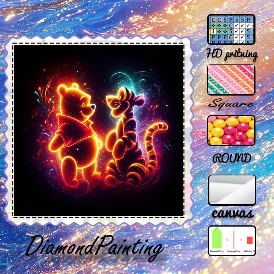1 piece - 5D-DIY - Flocking cloth - Special drill - Diamond painting set - Bear, tiger - Mosaic - Diamond art
1 piece - 5D-DIY - Flocking cloth - Special drill - Diamond painting set - Bear, tiger - Mosaic - Diamond art