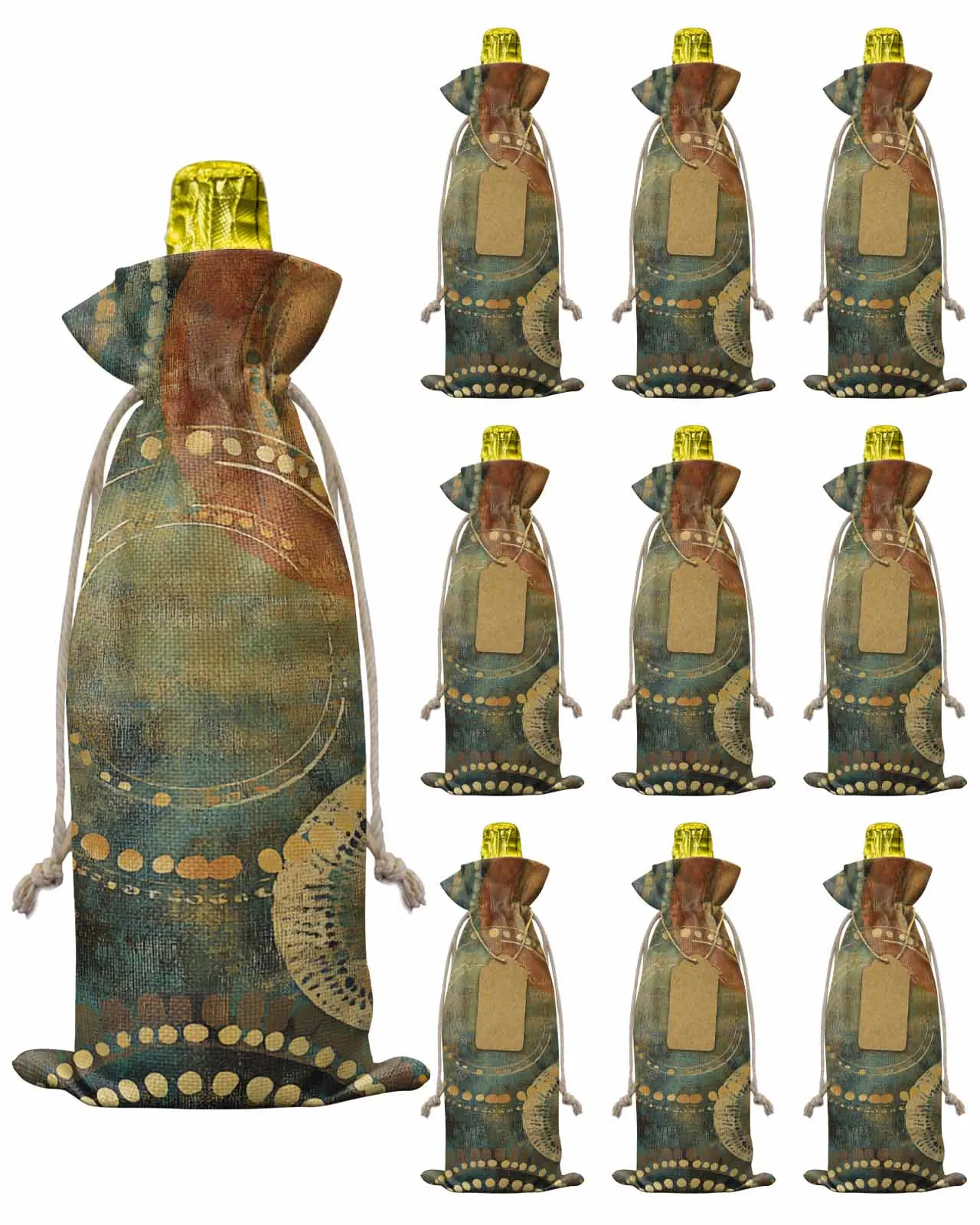 10pcs Wine Bottle Covers Abstract Circle Texture Wine Holder Carrier Packaging Bag Wedding Party Decor Gift
10pcs Wine Bottle Covers Abstract Circle Texture Wine Holder Carrier Packaging Bag Wedding Party Decor Gift