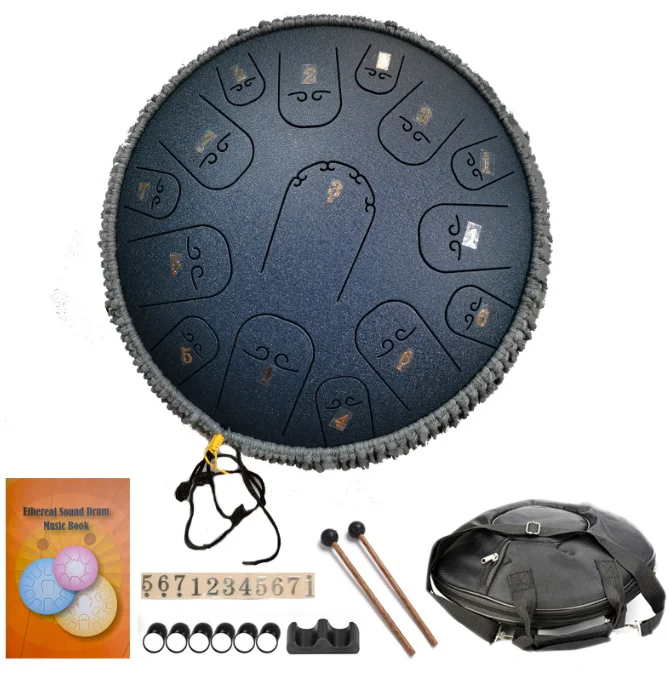 New 14 Inch 15 Music Note Carbon Steel Tongue Drum C Key Meditation Drum Ethereal Tambourine with Mallet Suitable for Yoga
New 14 Inch 15 Music Note Carbon Steel Tongue Drum C Key Meditation Drum Ethereal Tambourine with Mallet Suitable for Yoga