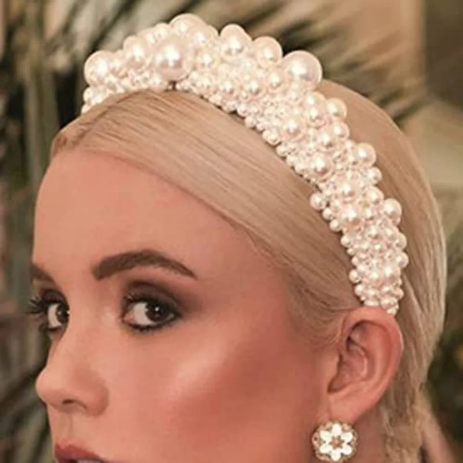 Pearl Headbands Wide Hair Hoop with Pearls Elegant White Pearl Head Band Headwear Bridal Hair Hoop Party Wedding Hair Accessori
Pearl Headbands Wide Hair Hoop with Pearls Elegant White Pearl Head Band Headwear Bridal Hair Hoop Party Wedding Hair Accessori